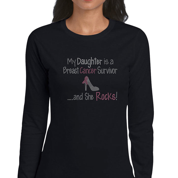 Rhinestone Bling Choose your Style Daughter Breast Cancer Survivor Awareness