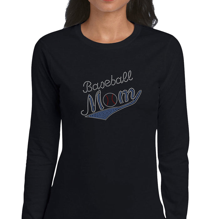 Rhinestone Bling Choose your Style Baseball Mom Ball Blue Sports Family