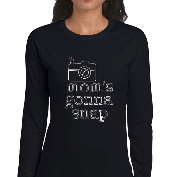 Rhinestone Bling Choose your Style Mom is Mom's Gonna Snap  Family Funny