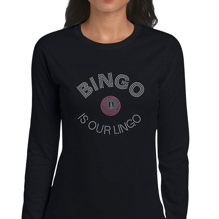 Rhinestone Bling Choose your Style Bingo is our Lingo Pink Leisure Casino