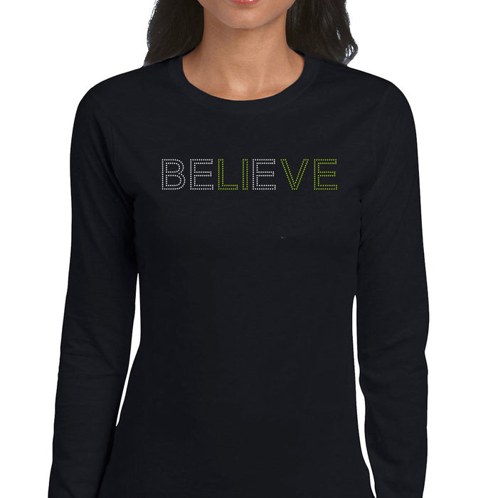 Rhinestone Bling Choose your Style Believe LIVE Inspirational Christmas