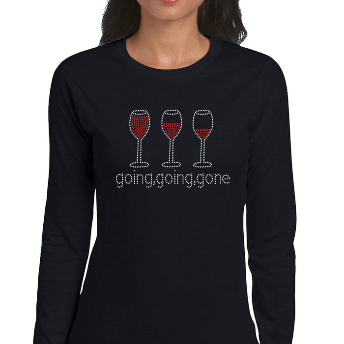 Rhinestone Bling Choose your Style Red Wine Glass Going Gone Drinks