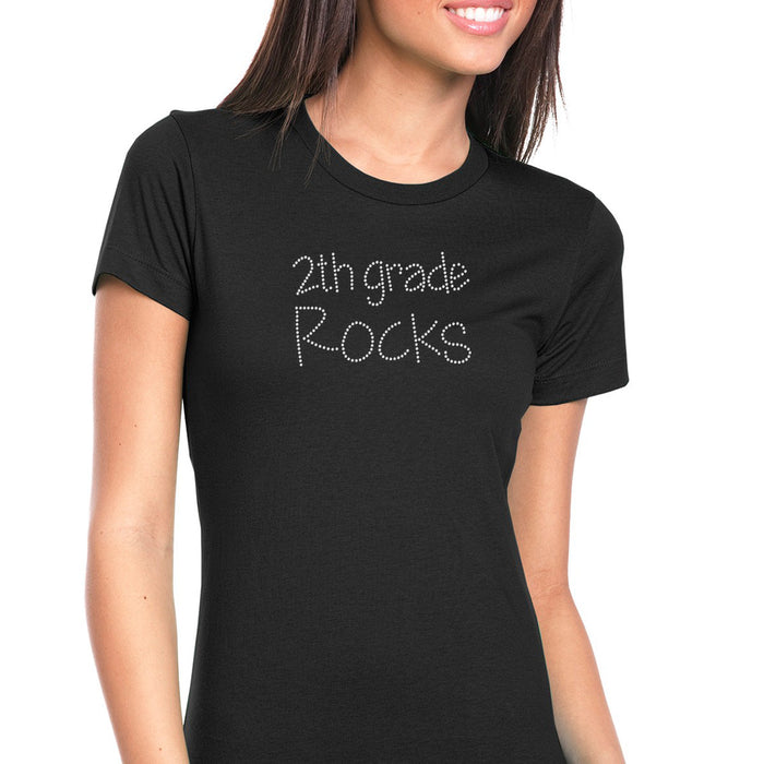 Rhinestone Bling Choose your Style 2nd Grade Rocks School Crystal