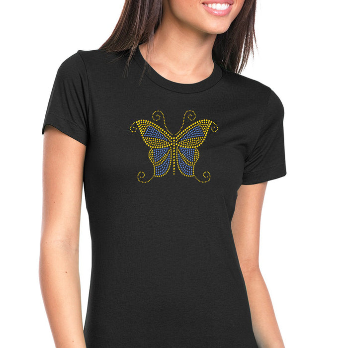 Rhinestone Bling Choose your Style Butterfly Blue Yellow Gold Animals