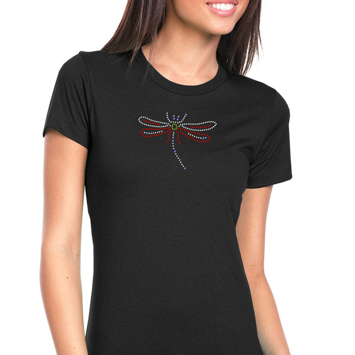 Rhinestone Bling Choose your Style Red Crystal Clear Dragonfly Animals