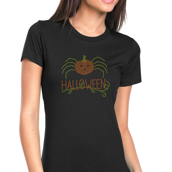 Rhinestone Bling Choose your Style Halloween Pumpkin Spider