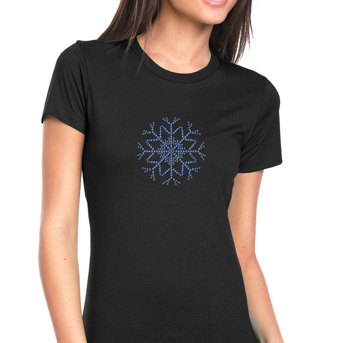 Rhinestone Bling Choose your Style Christmas Snowflake Blue