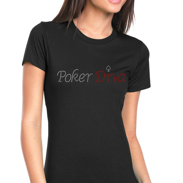 Bling de diamantes de imitación Elige tu estilo Poker Diva Rojo Blanco Ocio Vegas