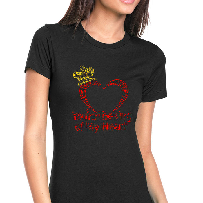 Rhinestone Bling Choose your Style You are the King my Heart Love Valentine's