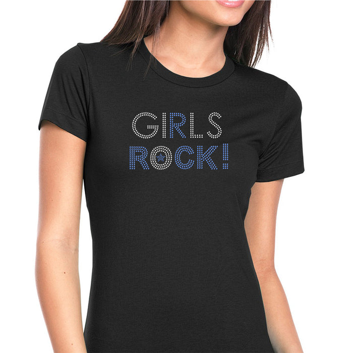 Rhinestone Bling Choose your Style Girls Rock Blue Sparkle Music