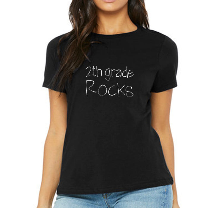 Rhinestone Bling Choose your Style 2nd Grade Rocks School Crystal