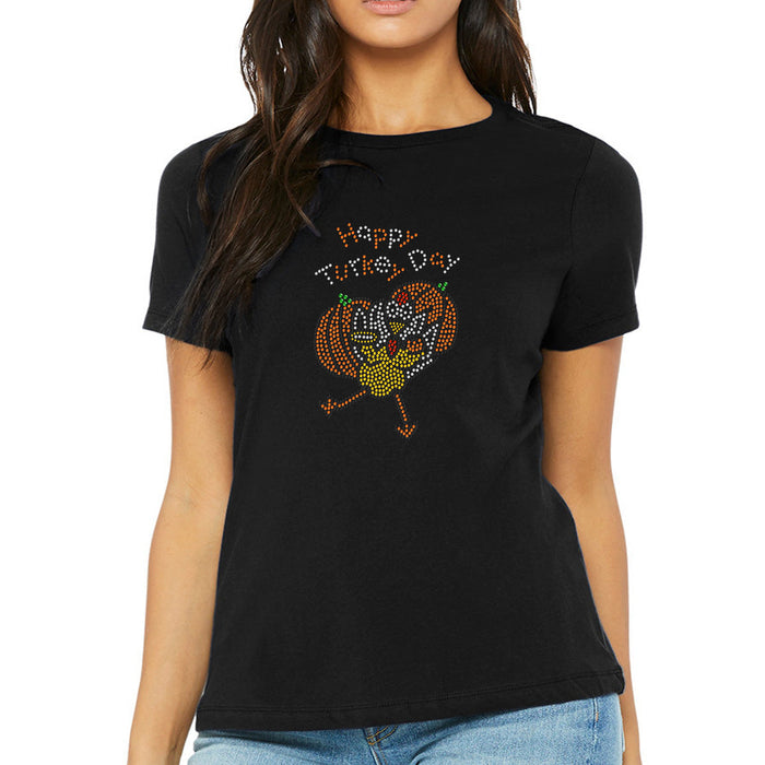 Rhinestone Bling Choose your Style Thanksgiving Happy Turkey Day Holidays