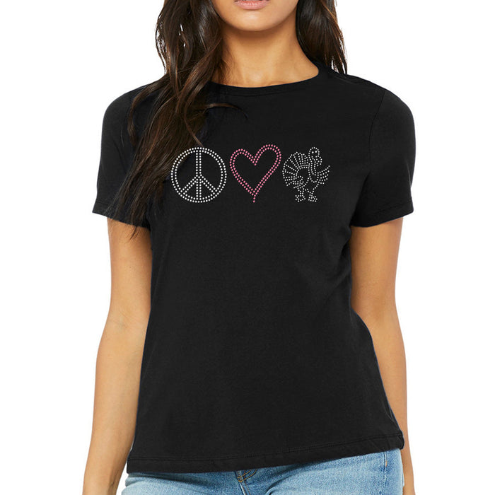 Rhinestone Bling Choose your Style Thanksgiving Peace Love Turkey Holidays