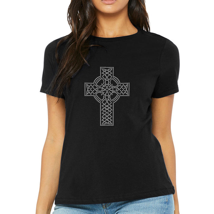 Rhinestone Bling Choose your Style Celtic Cross White Clear Religion Faith