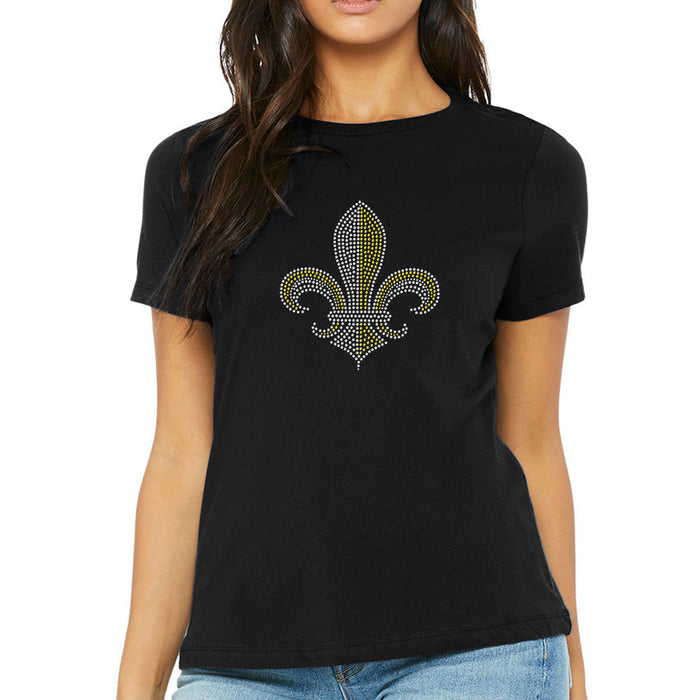 Rhinestone Bling Choose your Style Fleur de Lis White Yellow Symbols