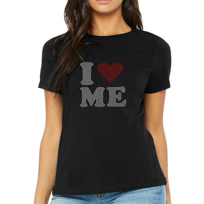 Rhinestone Bling Choose your Style I Love Me Red Heart Sparkle Valentine's