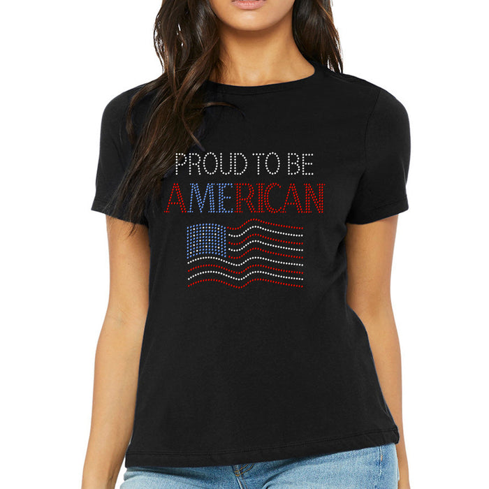 Rhinestone Bling Choose your Style Proud to be an American Flag Patriotic