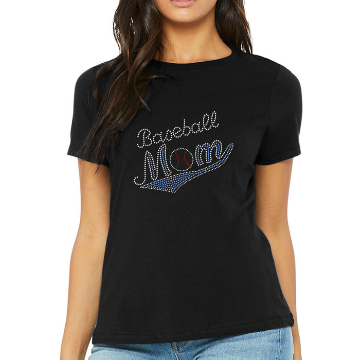 Rhinestone Bling Choose your Style Baseball Mom Ball Blue Sports Family