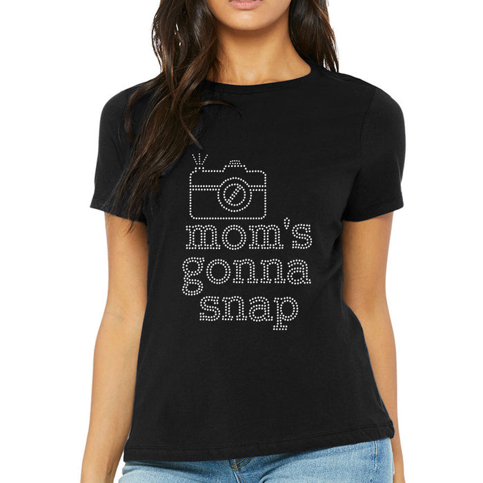 Rhinestone Bling Choose your Style Mom is Mom's Gonna Snap  Family Funny