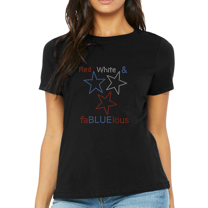 Rhinestone Bling Choose your Style Red White FaBLUElous Blue Stars Patriotic