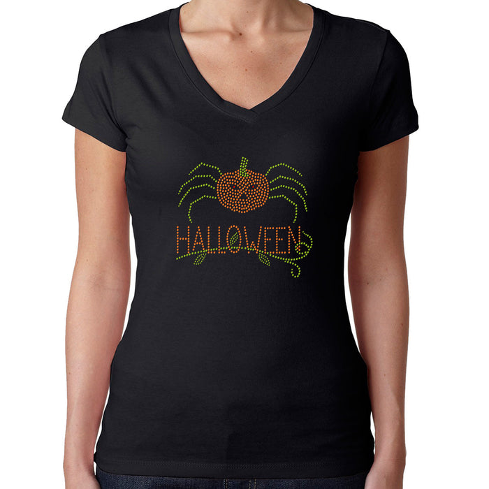 Rhinestone Bling Choose your Style Halloween Pumpkin Spider