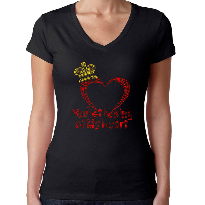 Rhinestone Bling Choose your Style You are the King my Heart Love Valentine's