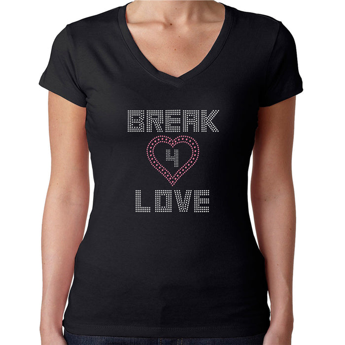 Rhinestone Bling Choose your Style Break 4 Love Pink Heart Valentine's