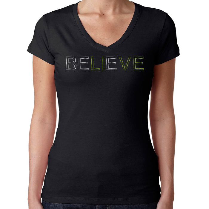 Rhinestone Bling Choose your Style Believe LIVE Inspirational Christmas