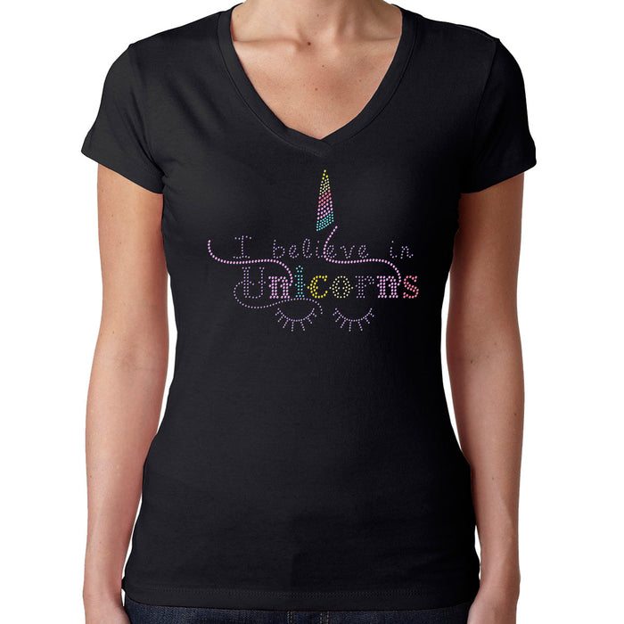 Rhinestone Bling Choose your Style Believe in Unicorns Fantasy