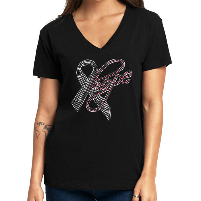 Rhinestone Bling Choose your Style Hope Pink Ribbon Awareness