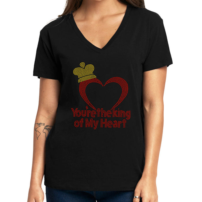 Rhinestone Bling Choose your Style You are the King my Heart Love Valentine's