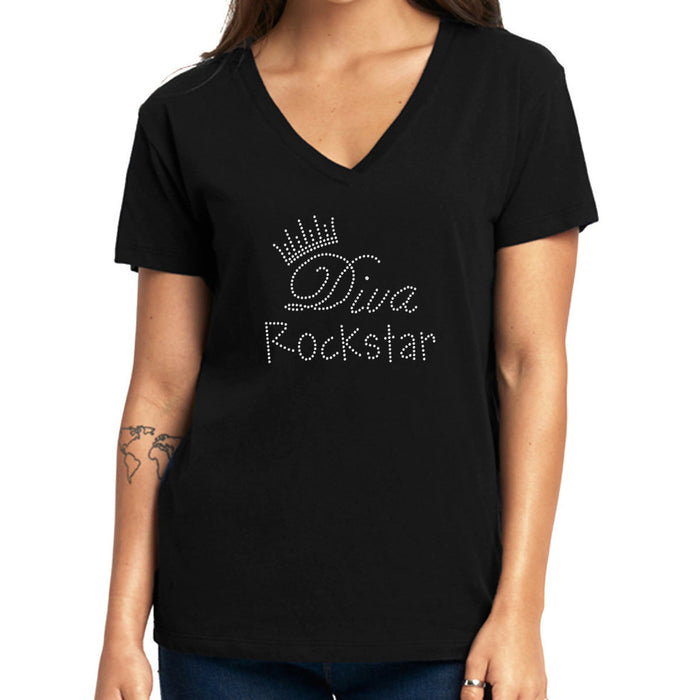 Rhinestone Bling Choose your Style Diva Rock Start White Crystal Divas