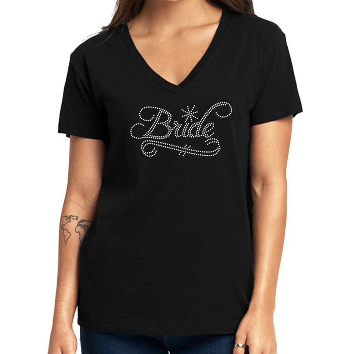 Rhinestone Bling Choose your Style Bride Script White Sparkle Bridal