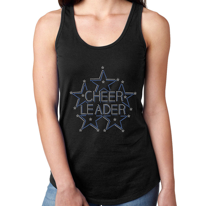 Rhinestone Bling Choose your Style Cheer Cheerleader Stars Blue