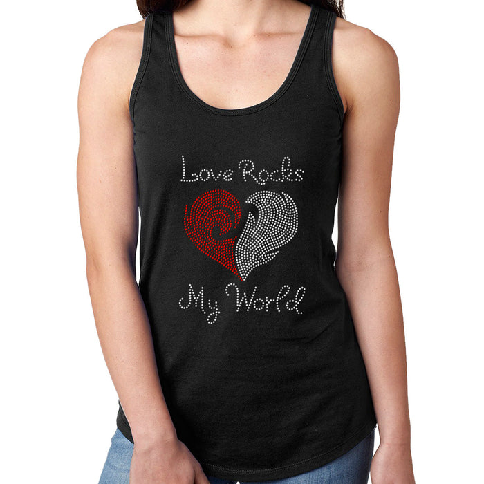 Rhinestone Bling Choose your Style Love Rocks My World Heart Valentine's