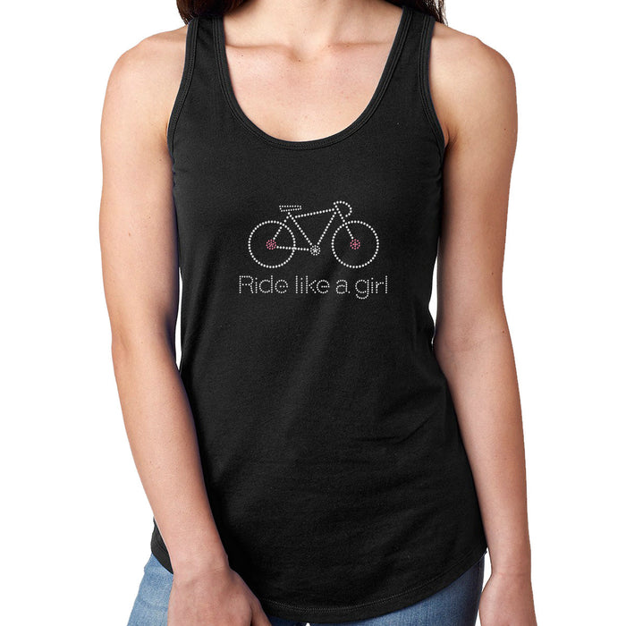 Rhinestone Bling Choose your Style Ride Like a Girl Bike Bicycle Sports