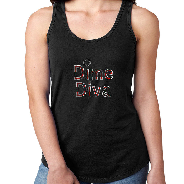 Rhinestone Bling Choose your Style Dime Diva, Sparkle White Divas