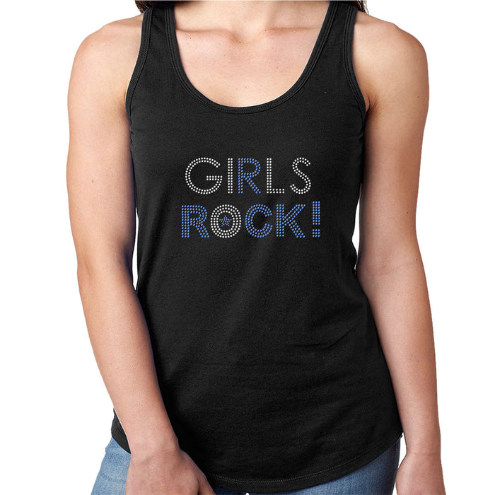 Rhinestone Bling Choose your Style Girls Rock Blue Sparkle Music