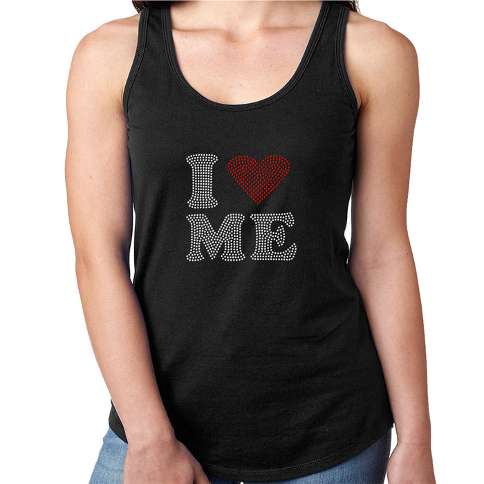 Rhinestone Bling Choose your Style I Love Me Red Heart Sparkle Valentine's