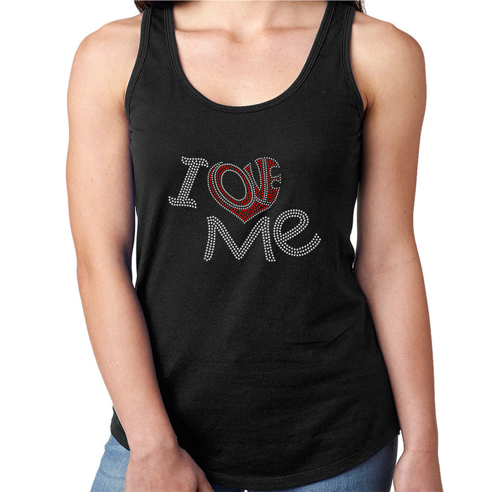 Rhinestone Bling Choose your Style I Love Me Red Heart Disco Valentine's