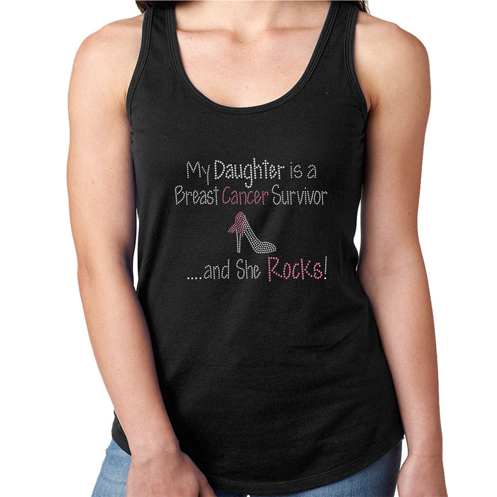 Rhinestone Bling Choose your Style Daughter Breast Cancer Survivor Awareness