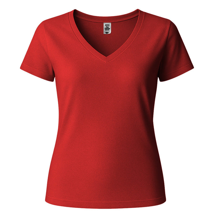 Custom Women's T-Shirt - Swimming DTF Print with Personalized Rhinestone Text