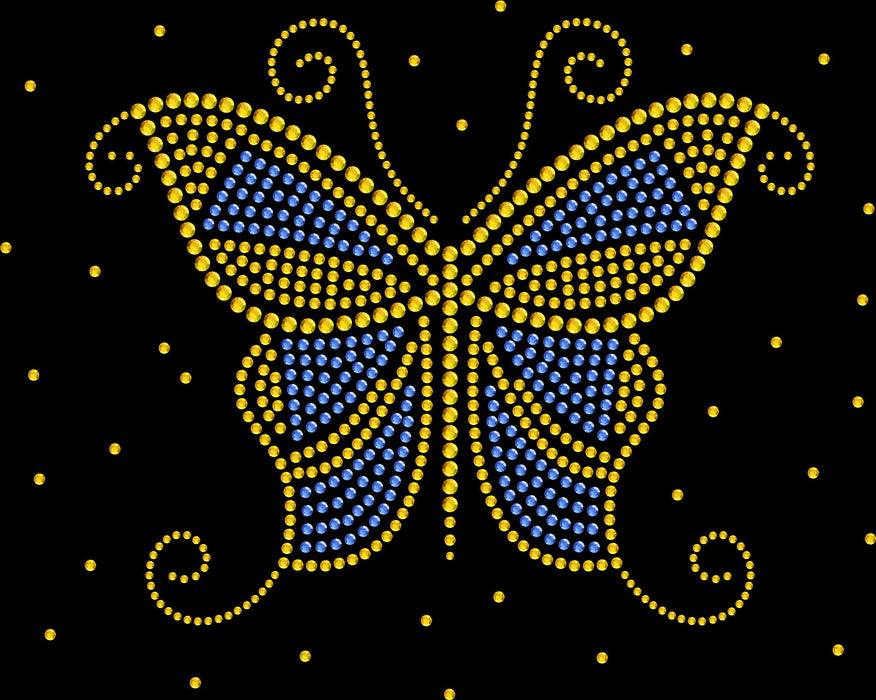 Rhinestone Bling Choose your Style Blue Gold Butterfly Animals