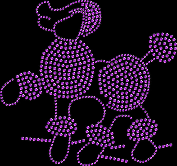 Rhinestone Bling Choose your Style Amethyst Purple Poodle Dog Animals