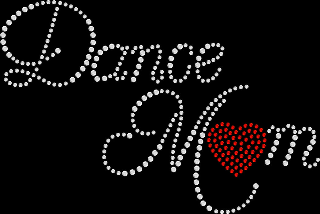 Rhinestone Bling Choose your Style Dance Mom Heart Love Dance