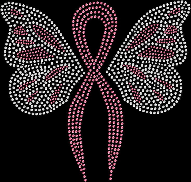 Rhinestone Bling Choose your Style Butterfly Pink Ribbon Awareness