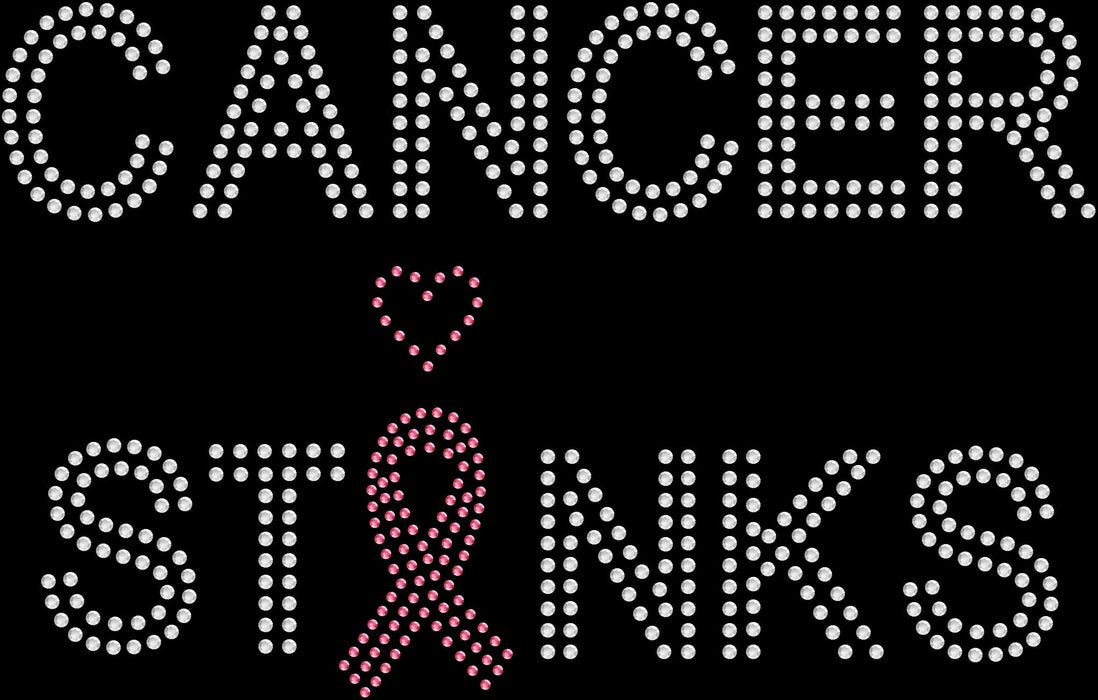 Rhinestone Bling Choose your Style Cancer Stinks Pink Ribbon Awareness