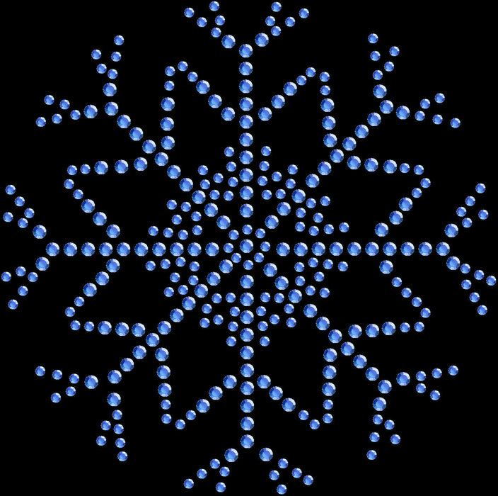 Rhinestone Bling Choose your Style Christmas Snowflake Blue