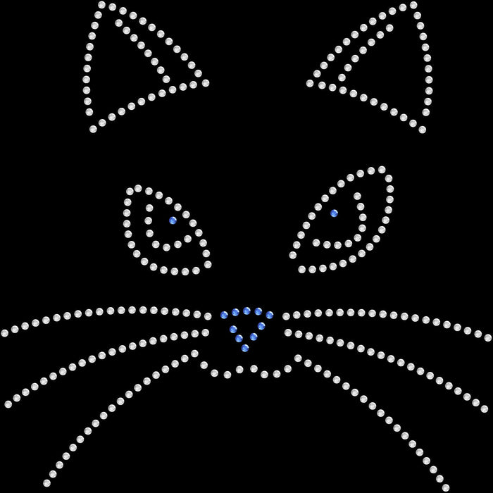 Rhinestone Bling Choose your Style Kitty Cat Whiskers Face Animals