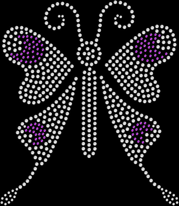 Rhinestone Bling Choose your Style Purple Butterfly Animals